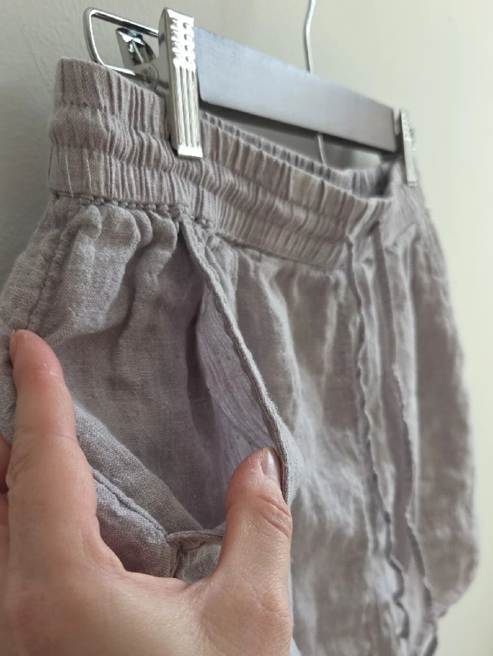 Artisan Ny Linen Drawstring Skirt - Light Lavender